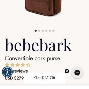 Laflore Paris Bebebark satchel , Cognac